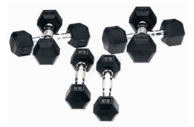 Dumbbells zeskant - Hexagonaal 2 kg per paar