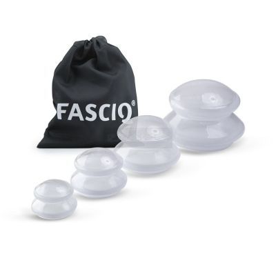 FASCIQ - Cupping siliconen set à 4 stuks van 4,5 - 6 - 7,5 - 10 cm