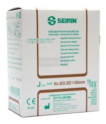 Seirin type J 0,30 mm x 60 mm  à 100 stuks