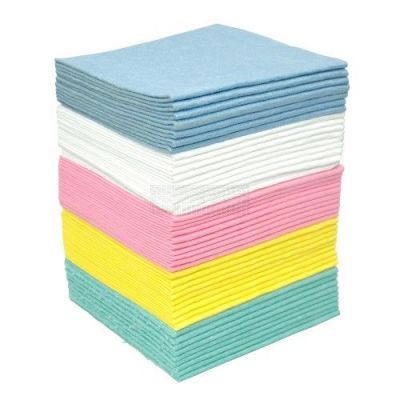 Sopdoek 1/4 gevouwen 38 cm x 40 cm - doos 200 stuks - geel