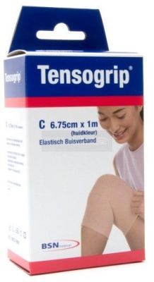 Tensogrip elastisch buisverband beige C - 6,75 cm x 1 meter arm - onderbeen