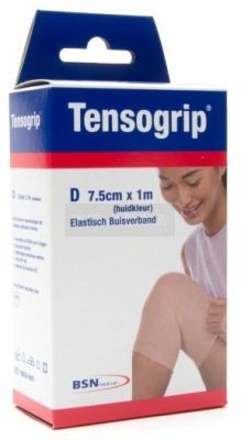 Tensogrip elastisch buisverband beige D - 7,5 cm x 1 meter enkel - kuit