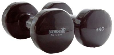 MamboMax vinyl dumbbells - 5 kg - per paar - zilver