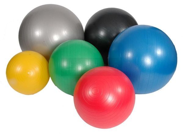 ABS Oefenbal - fysiotherapie bal - zit bal 95 cm zilver