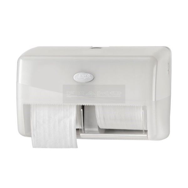 Pearl White duo toiletrolhouder - coreless