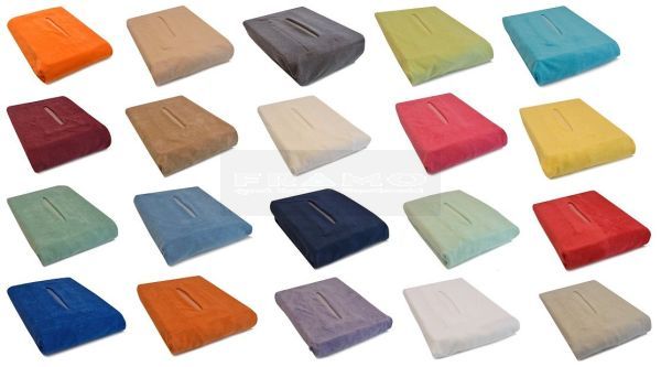 Badstofhoes voor massage en behandelbank met uitsparing verkrijgbaar in 20 kleuren