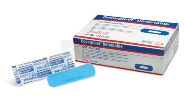 Coverplast detectable wondpleister HACCP 7,2 cm x 2,2 cm à 100 stuks