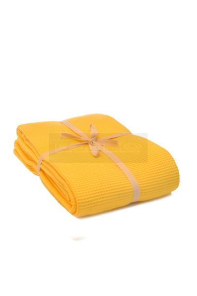 Wafeldeken 150 cm x 210 cm - mais geel