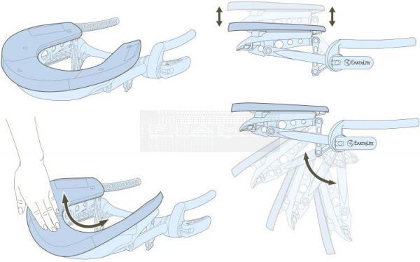 Earthlite Flex-Rest verstelbare hoofdsteun tekening