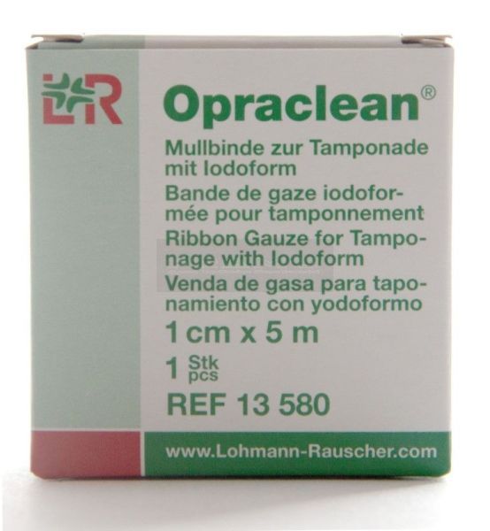 Opraclean Gaasverband met Jodoform 1 cm x 5 meter doosje