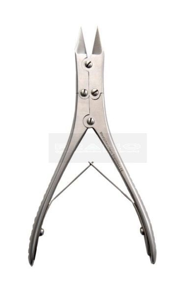 Nageltang met dubbele overbrenging 15 cm gebogen rvs uitvoering