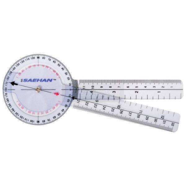 SAEHAN kunststof goniometer 30 cm 0° tot 360° per 1°