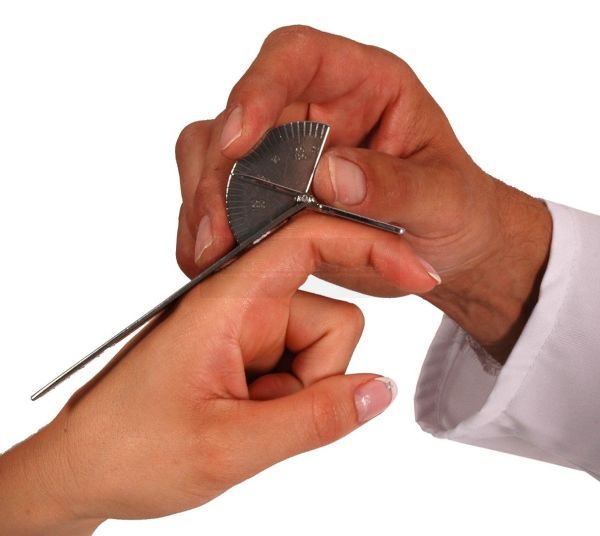 SAEHAN RVS vingers en tenen goniometer 15 cm 180° per 5°