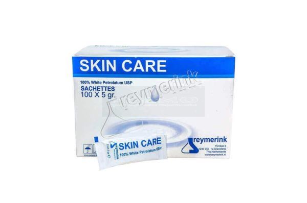 SkinCare vaseline sachet - white petrolatum 5 gram à 100 stuks