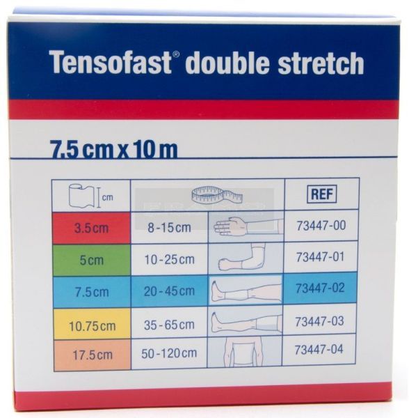 Tensofast double stretch 3,5 cm x 10 meter rood