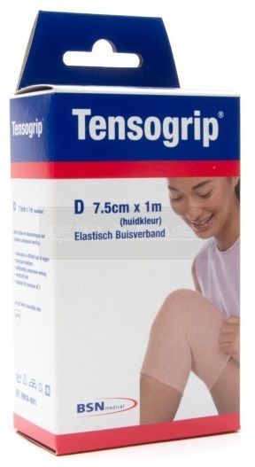 Tensogrip elastisch buisverband beige D - 7,5 cm x 1 meter enkel - kuit