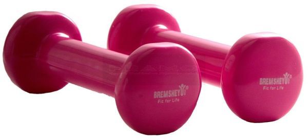 Vinyl dumbells 500 gram per paar roze