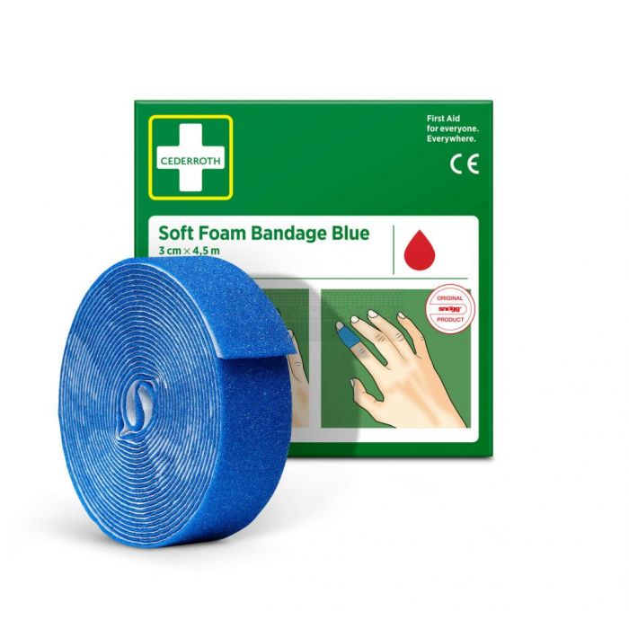 Cederroth Soft Foam HACCP 3 cm x 4,5 meter blauw