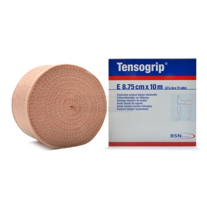 Tensogrip elastisch buisverband beige E - 8,75 cm x 10 meter knie