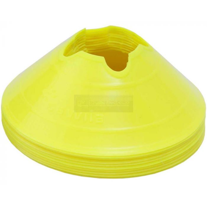 Vloermarkers, markeerschijven H6 cm Ø20 cm neon geel à 10 stuks