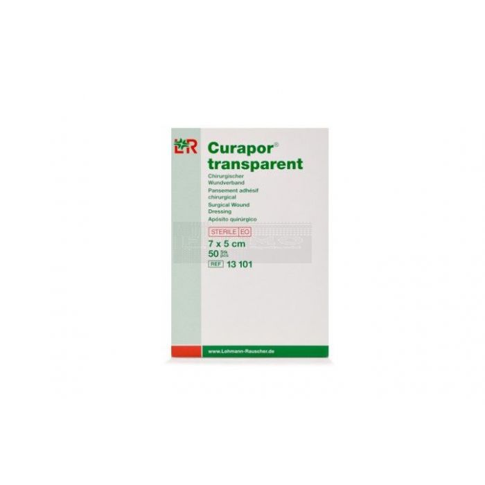Curapor transparante eilandpleister steriel 7 cm x 5 cm à 50 stuks