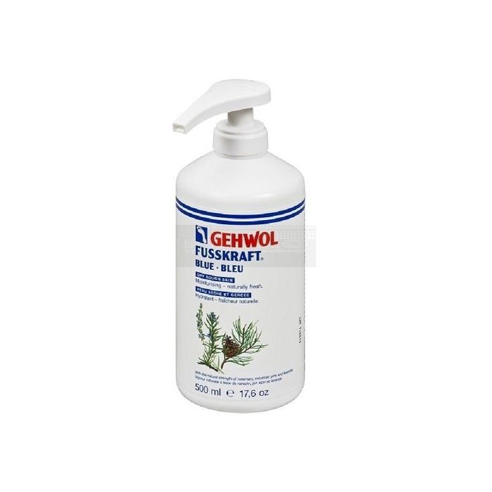 Gehwol fusskraft blauw met pomp, invettende crème 500 ml
