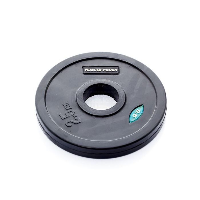 Halterschijf 2,5 kg rubber zwart - 50 mm per stuk