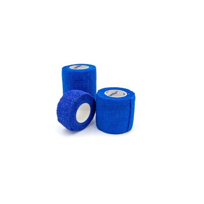 Detectaplast cohesive bandage 2,5 cm x 4,5 meter blauw