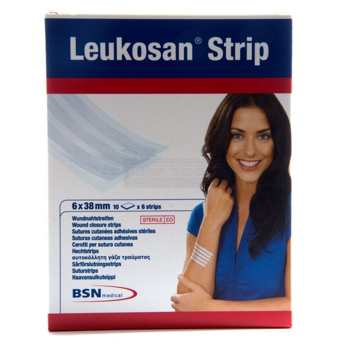 Leukosan hechtstrip 6 mm x 38 mm 10 x vel à 6 stuks