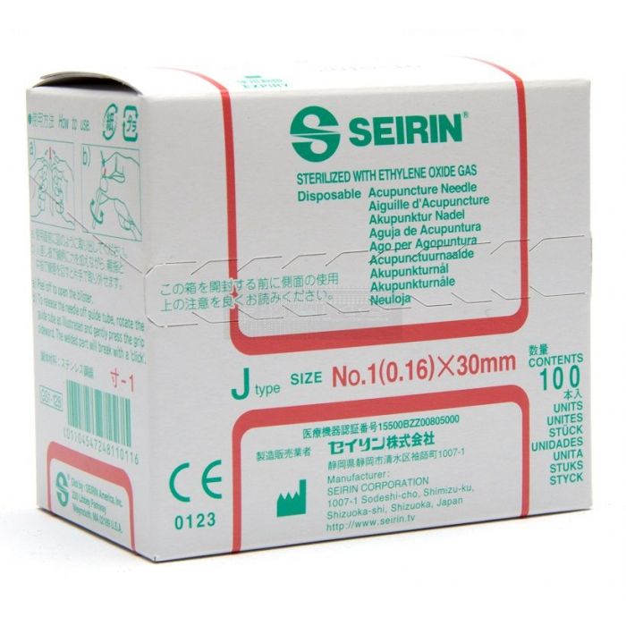 Seirin type J 0,16 mm x 30 mm à 100 stuks