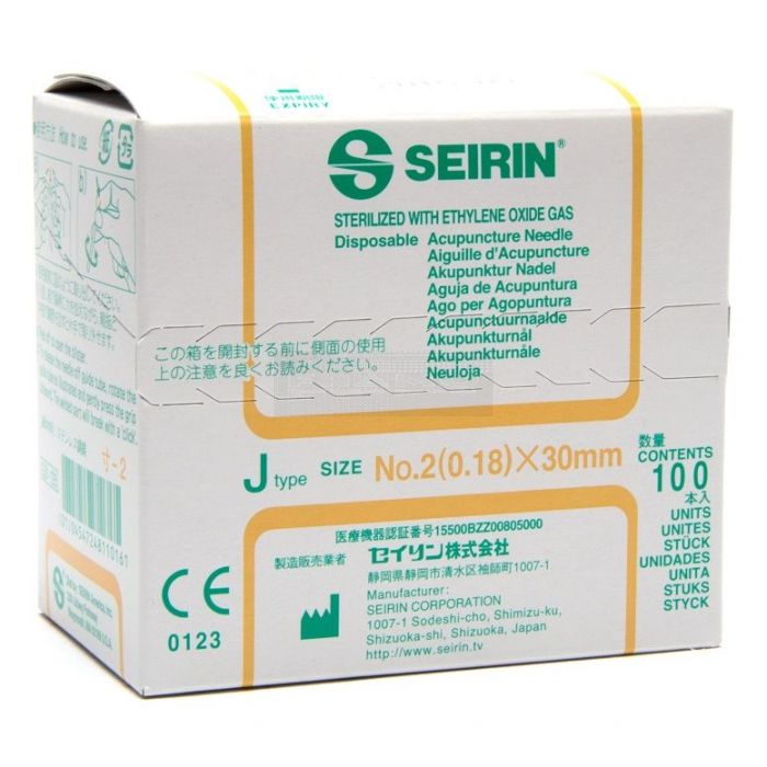 Seirin type J 0,18 mm x 30 mm à 100 stuks