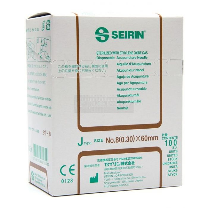 Seirin type J 0,30 mm x 60 mm  à 100 stuks