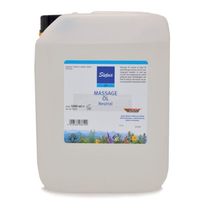 Sixtus Sixtufit massage olie neutraal 5000 ml - 5 liter