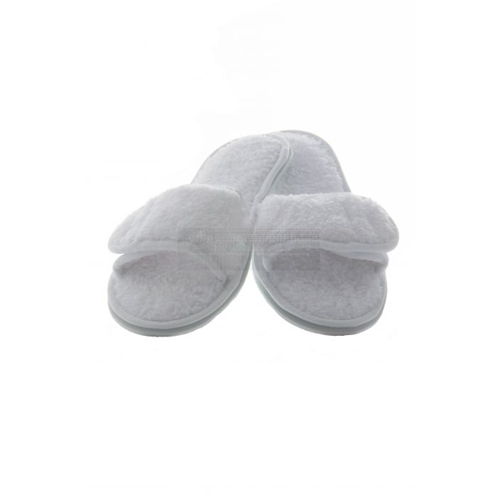 Wellness slipper pluche met klittenbandsluiting