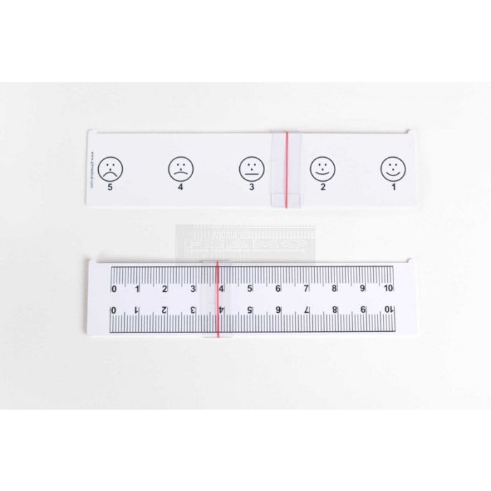 Vasscore liniaal - pijnmeetlat - kunststof 21 cm x 5 cm