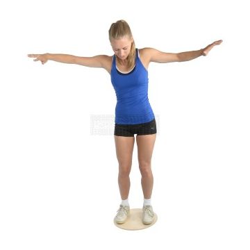 Oefentol balanstol wiebeltol evenwichtstol hout Ø 40 cm SPORT