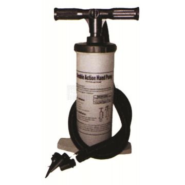 Handpomp Profi geel zwart met pomp- en vacuümfunctie voor oefenballen en balanskussens