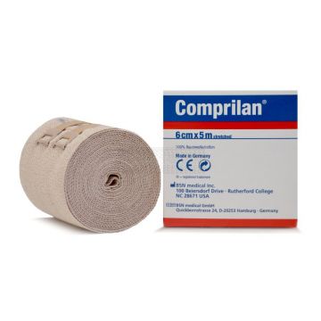Comprilan 100% Cotton 6 cm x 5 meter, korte rek (90%) zwachtel