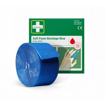 Cederroth soft foam HACCP 6 cm x 4,5 meter blauw
