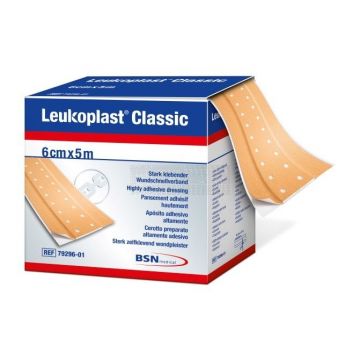 Leukoplast classic sterk klevende wondpleister 6 cm x 5 meter