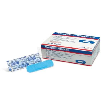 Coverplast detectable wondpleister HACCP 7,2 cm x 2,2 cm à 100 stuks