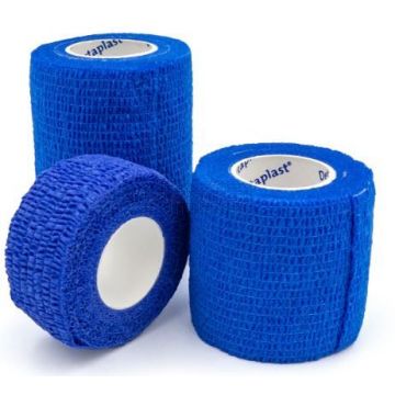 Detectaplast cohesive bandage 7,5 cm x 4,5 meter blauw