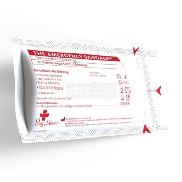 Emergency bandage - traumazwachtel steriel 10 cm x 4,5 meter verpakt