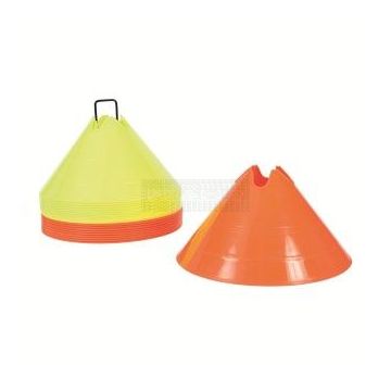 Trainingcones, vloermarkers, markeerschijven H15 cm Ø30 cm set à 20 stuks