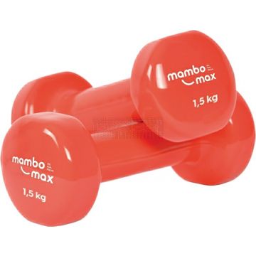 Vinyl dumbells 1,5 kg per paar geel