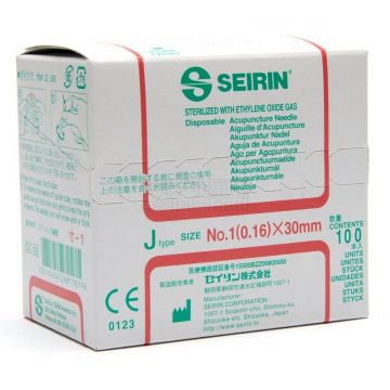 Seirin type J 0,16 mm x 30 mm à 100 stuks