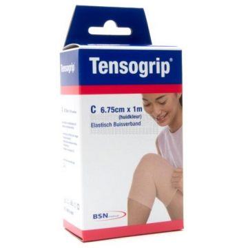 Tensogrip elastisch buisverband beige C - 6,75 cm x 1 meter arm - onderbeen